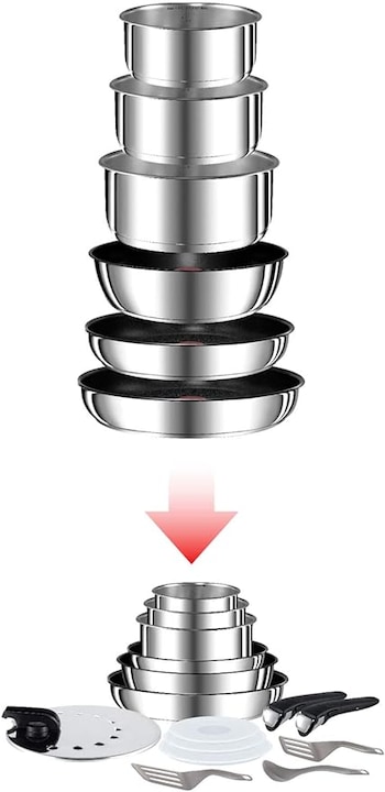 Immagine prodotto Tefal Set Préférence Ingenio (16 cm, Set di pentole e padelle da cucina)