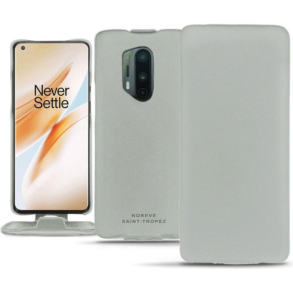 Noreve Lederschutzhülle vertikal (OnePlus 8 Pro), Smartphone Hülle, Grau