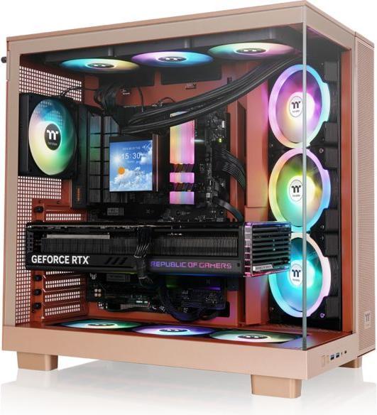 Actual product image Thermaltake Tt View 380 XL TG ARGB Gravel Sand (Mini-ITX, ATX, mATX)