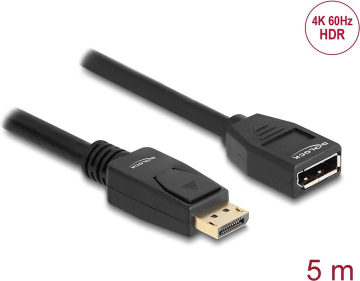 Actual product image Delock DisplayPort 1.2 Extension Cable 4K 60 Hz 5 m (5 m)