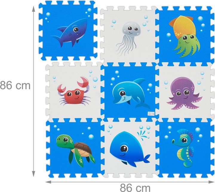 Image du produit Relaxdays 9x tapis de puzzle (86 x 86 x 1 cm)