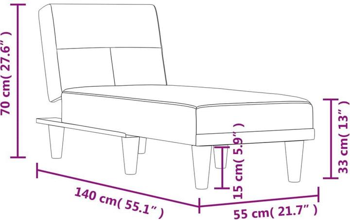 Produktbild vidaXL Chaiselongue (Recamiere)