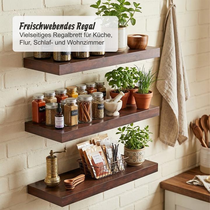 Actual product image Relaxdays 3x wall shelf (60 x 23 x 4 cm)