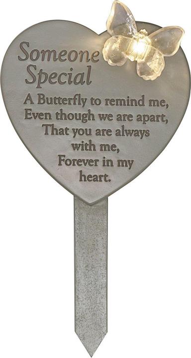 Actual product image Mars Memorial Solar Light Up Heart Plaque - Someone Special