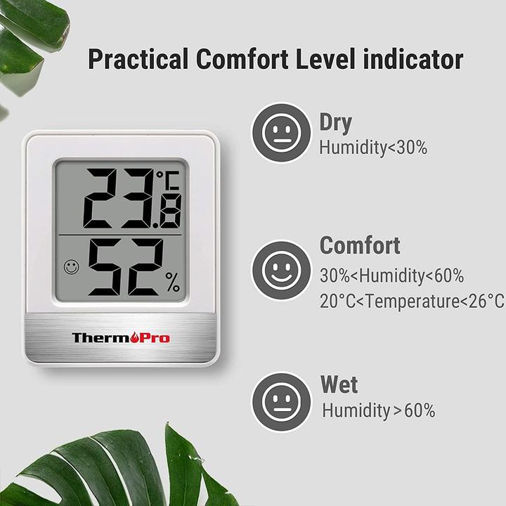 Actual product image ThermoPro 3er-Set Mini Thermo-Hygrometer TP49W-3