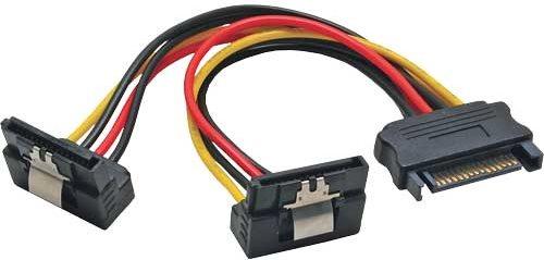 Produktbild InLine SATA Strom-Y-Kabel SATA gewinkelt - 0,15m (15 cm, 15 pin S-ATA)