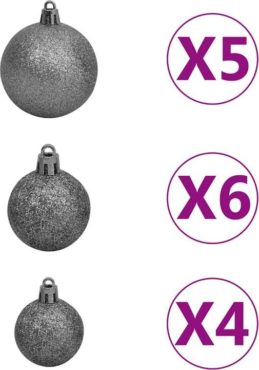 Produktbild vidaXL Weihnachtsbaum Klappbar LED Beleuchtet Christbaum Tannenbaum Deko 150cm (150 cm)