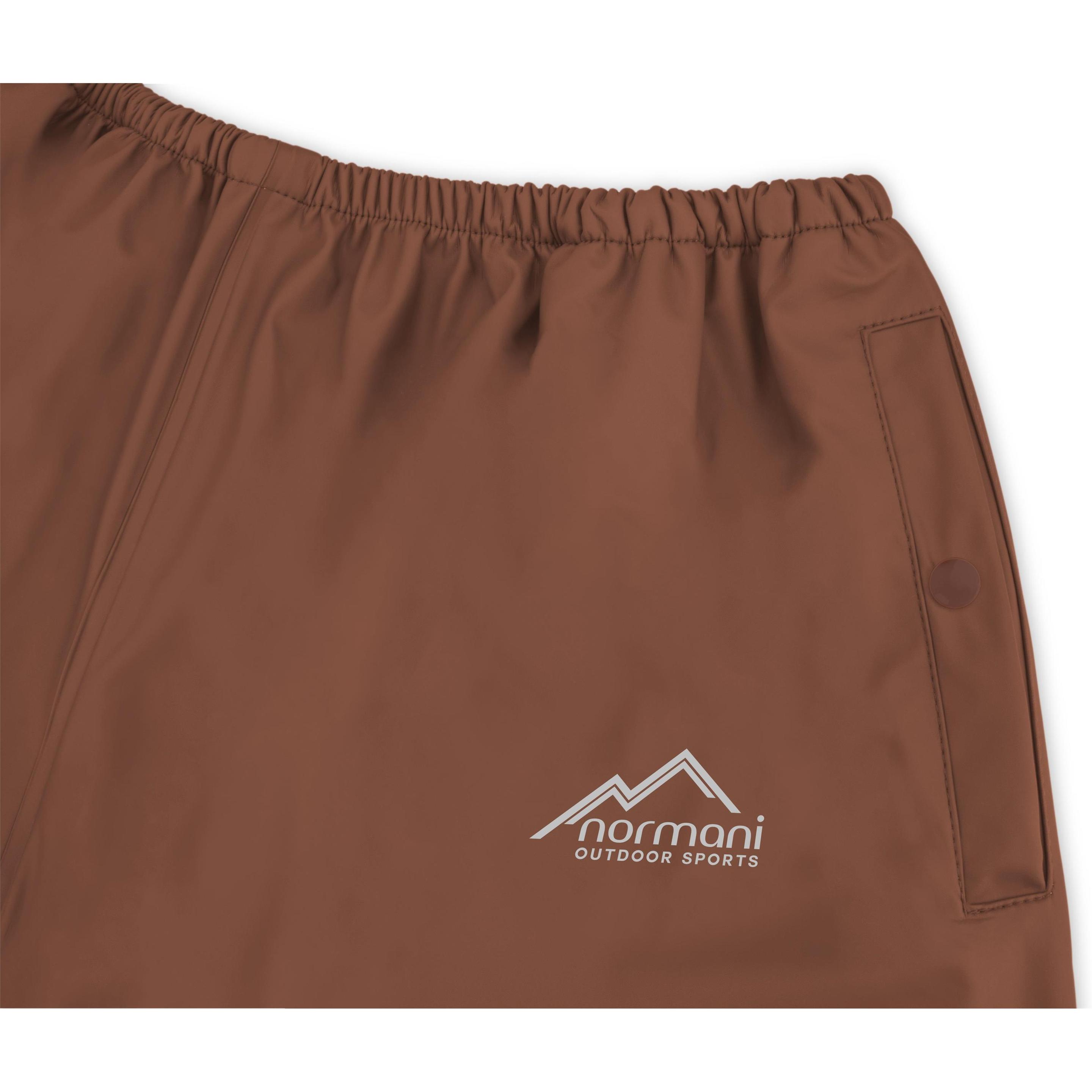 Normani, Herren, Outdoorhose, Kinder Regenhose York - 1141 (128), Braun, 128