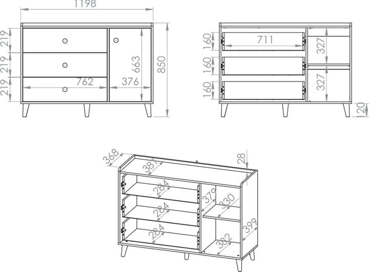 Image du produit Petits-Meubles Alycia (120 x 40 x 85 cm)