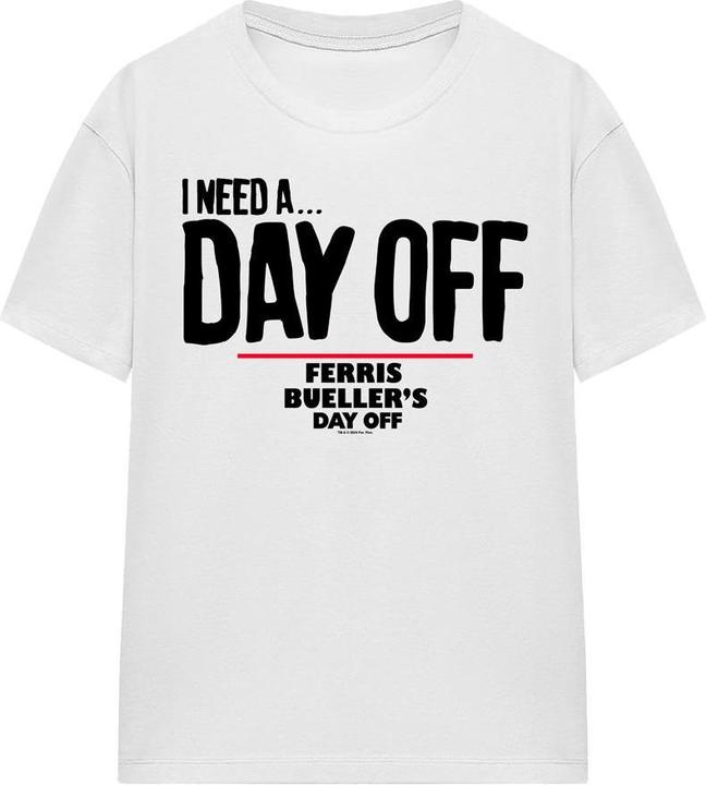 Actual product image Ferris Bueller´s Day Off Unisex Adult Ferris Bueller Needs A Day Off T-Shirt (L)