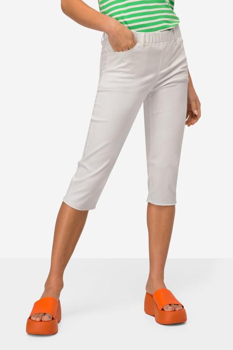 Actual product image Laurasøn Capri Pants Jeggings Fringe Hem Elastic Waistband Recycled Materials (46)