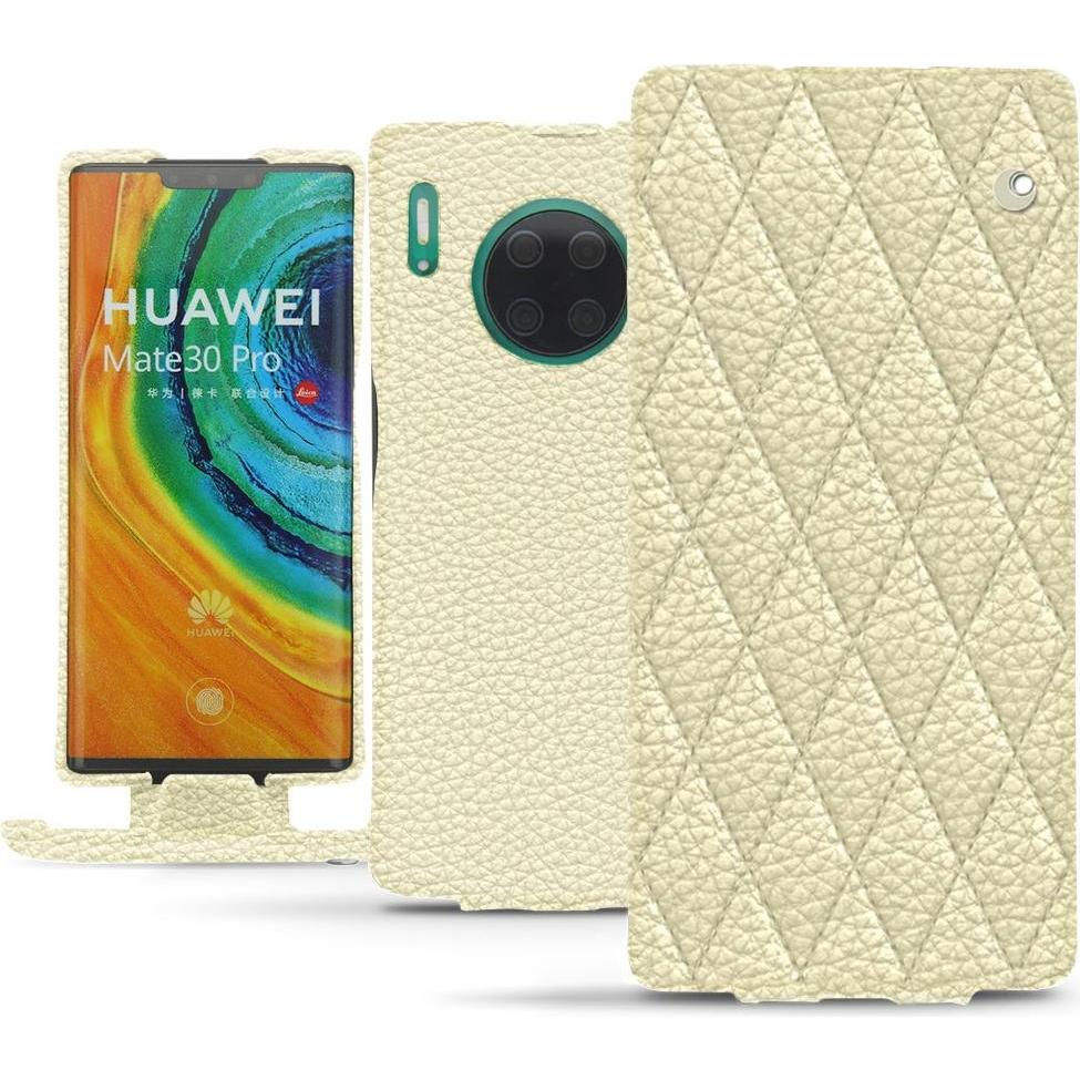 Thumbnail - Noreve Lederschutzhülle vertikal (Huawei Mate 30 Pro), Smartphone Hülle, Beige