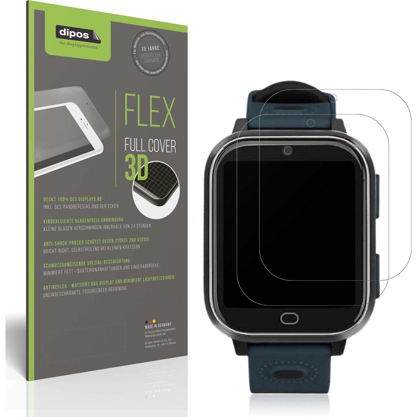 Dipos Full Cover Schutzfolie Matt, Smartwatch Schutzfolie, Transparent