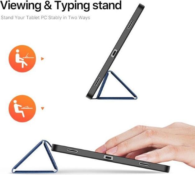 Immagine prodotto Dux Ducis Samsung Galaxy Tab S11 cover Domo Series tri-fold stand PU leather tablet cover - blue (Samsung Galaxy Tab S11)