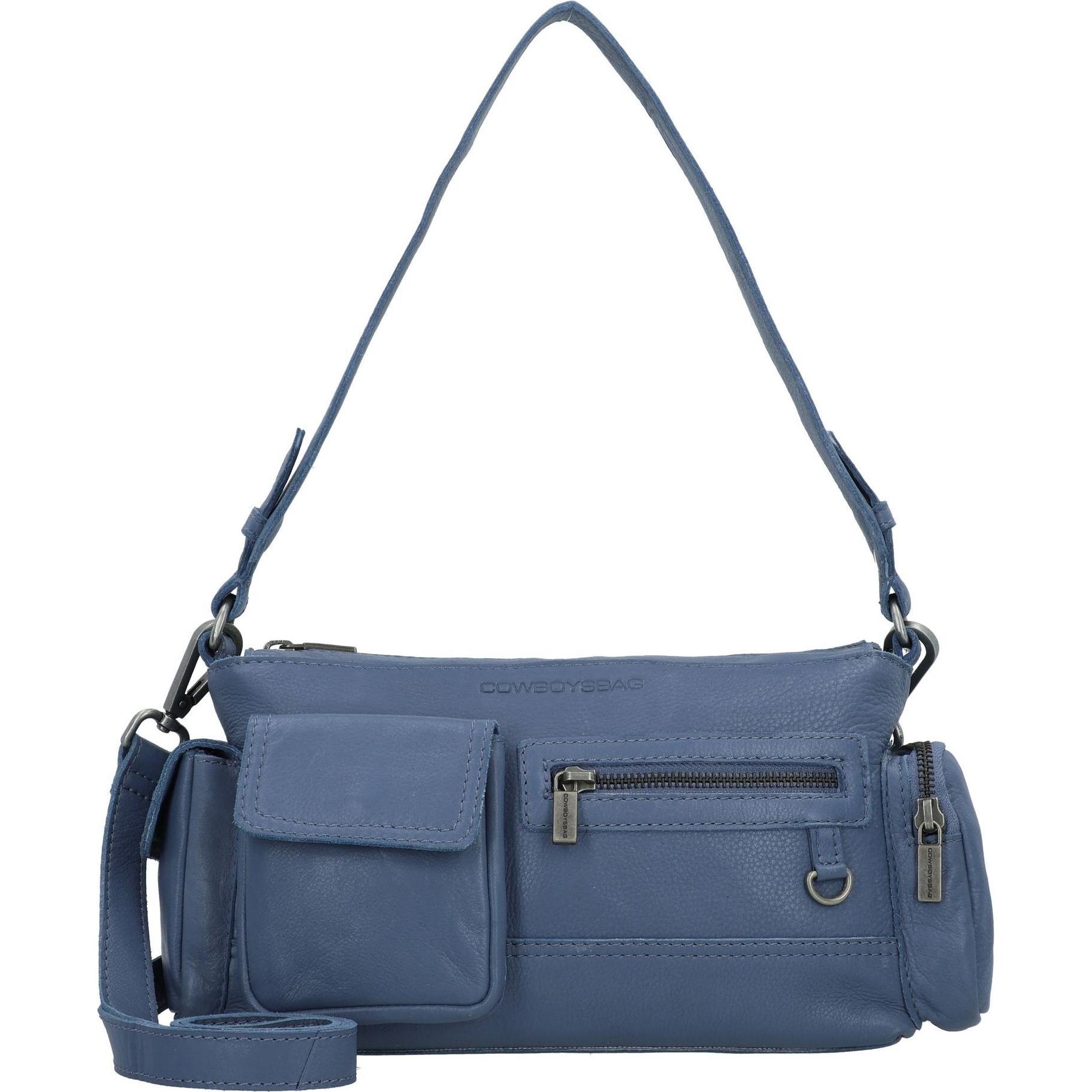 Cowboysbag, Handtasche, Susanville Schultertasche Leder 25 cm, Blau
