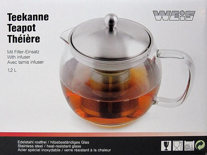 Productafbeelding Weis Glazen theekan met filterinzet. (1 l)