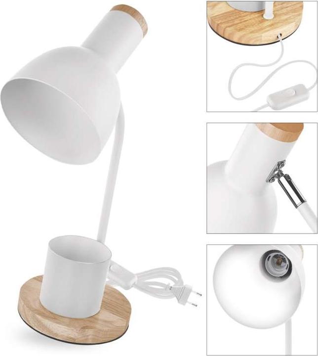 Immagine prodotto Emos Schreibtischlampe POPPY, weiss (E27)