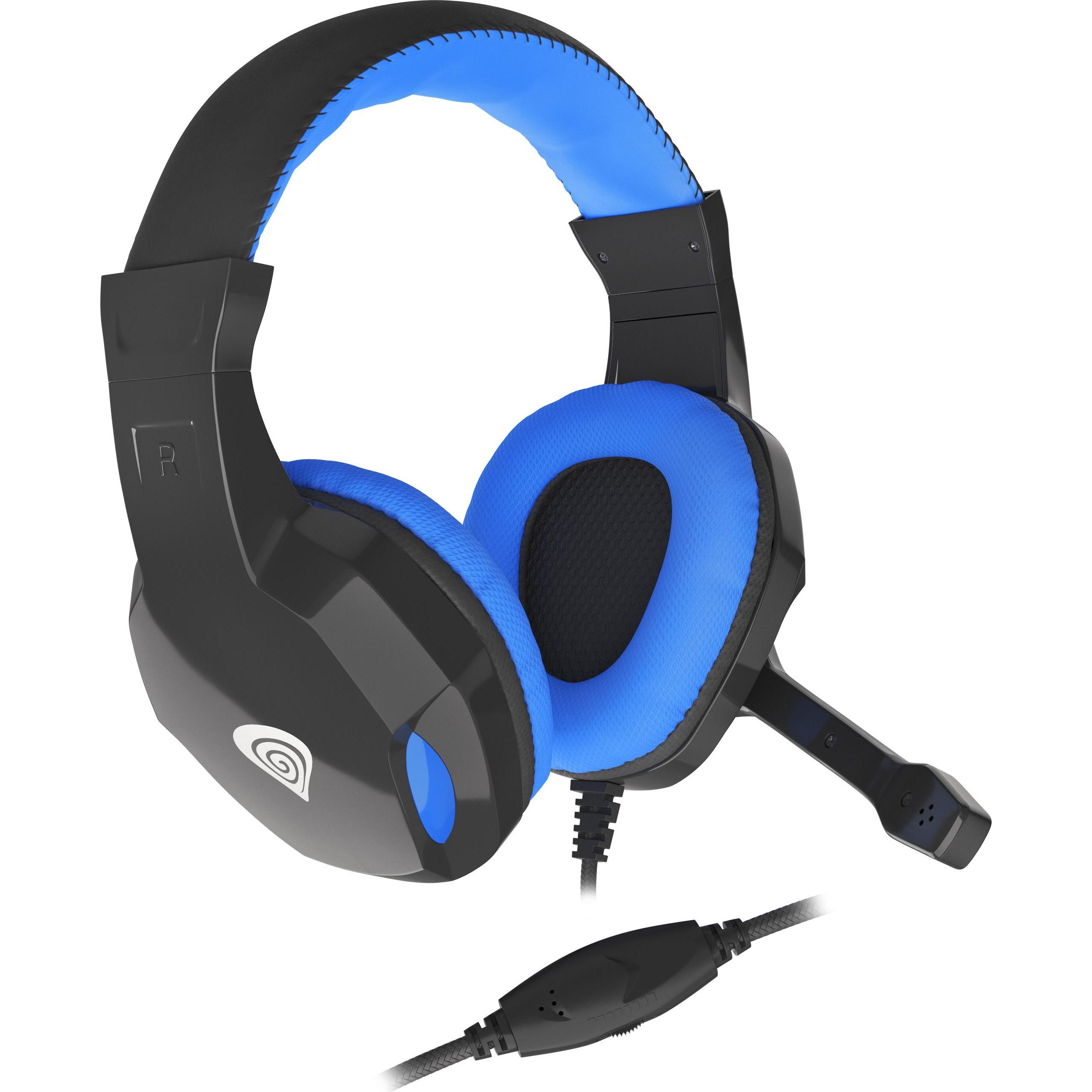 Genesis ARGON 100 (Kabelgebunden), Gaming Headset, Blau, Schwarz