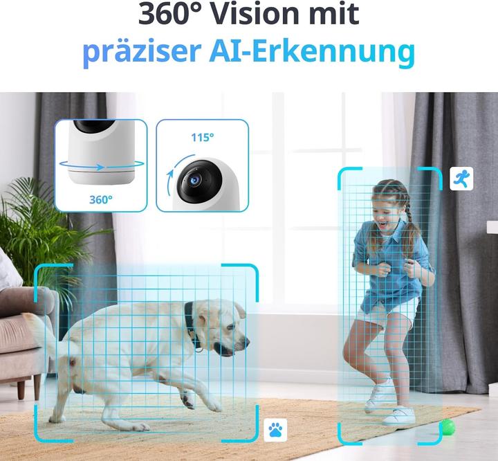 Immagine prodotto SwitchBot Sicherheitskamera 5MP mit 360° Bewegungsverfolgung