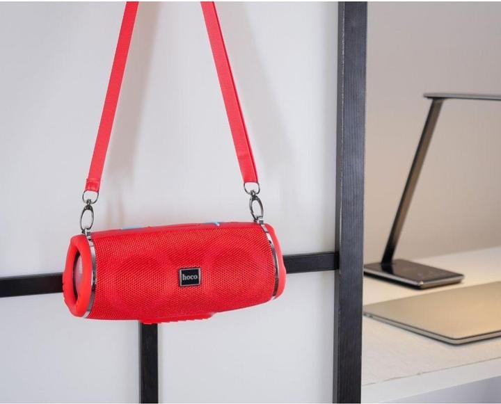 Produktbild Hoco - Wireless Speaker Sports (HC12) - Bluetooth 5.0, Shoulder Strap, 10W - Red (2 h)