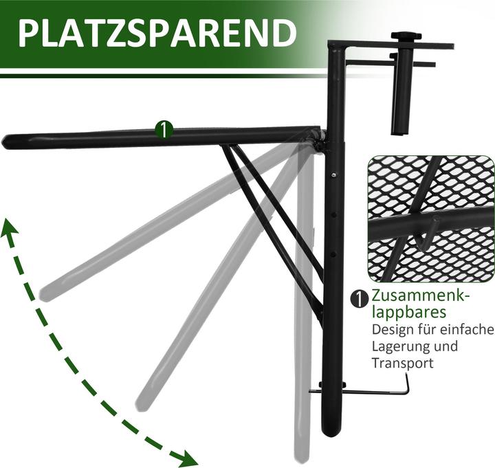 Actual product image Outsunny Balcony hanging table (60 cm)