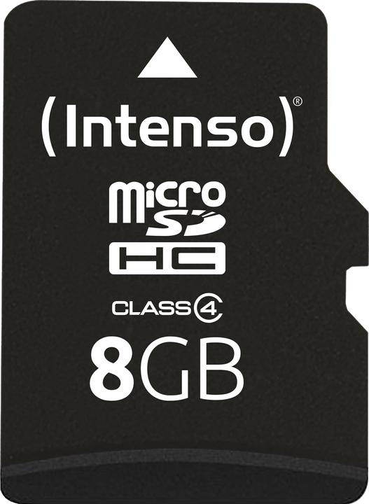 Actual product image Intenso microSD card Class 4 (8 GB, microSDHC)