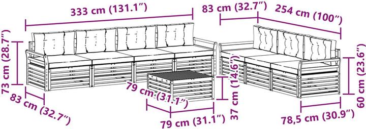 Produktbild vidaXL Outdoor-Sofa
