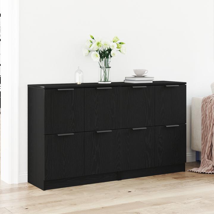 Produktbild vidaXL Schwarz Eiche Sideboard (30 x 30 x 70 cm)