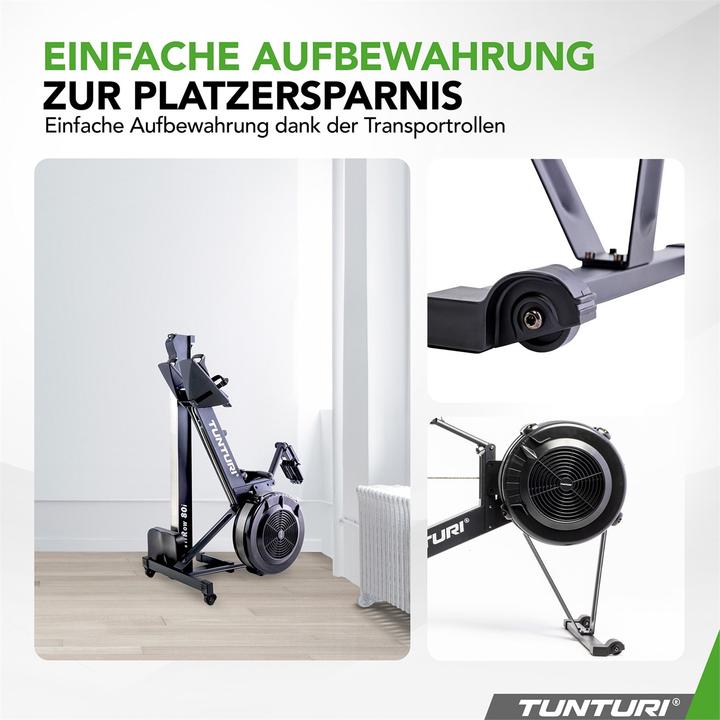 Image du produit Tunturi Rameur Fitrow 80i - Rameur fitness - Rameur pliable - 10 niveaux de résistance - Rameur fitness -
