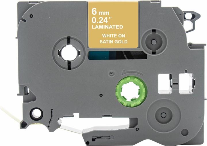 Immagine prodotto Hermex Alternatives Etikettenband zu Brother TZe-MQ815 Beschriftungsband (0.60 cm, Bianco, Oro)
