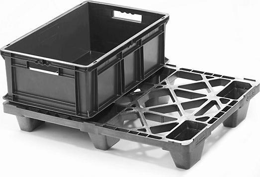Actual product image eurokraft basic Plastic half pallet
