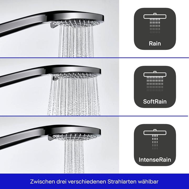 Produktbild Duravit Brauseset schwarz matt (3 Strahlarten, 14 l/min)