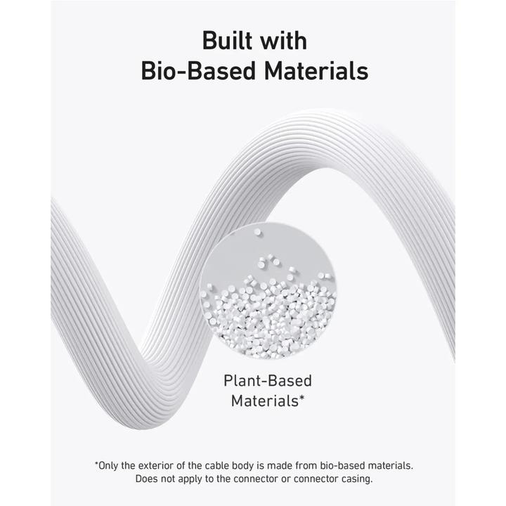 Actual product image Anker - 544 USB-C zu USB-C - 240W - 1.8 m - BioBraided - Weiss (1.80 m, 240 W)