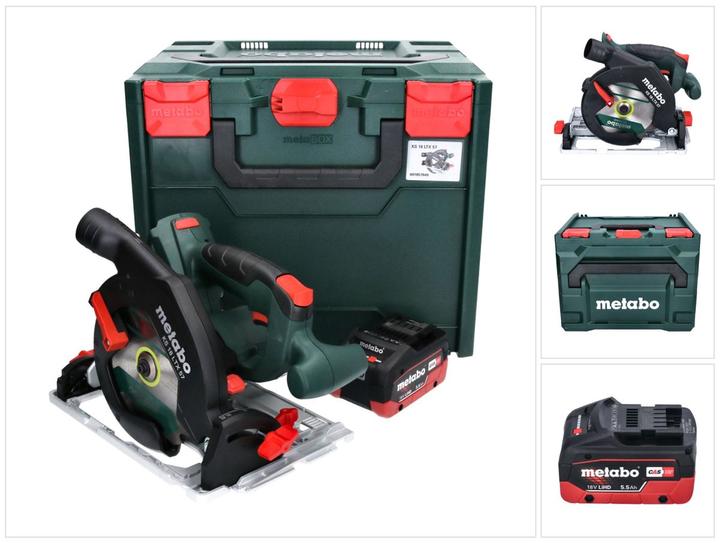 Produktbild Metabo KS 18 LTX 57 Akku Handkreissäge 18V 165x20mm+ 1x Akku 5,5Ah + MetaLoc - ohne Ladegerät