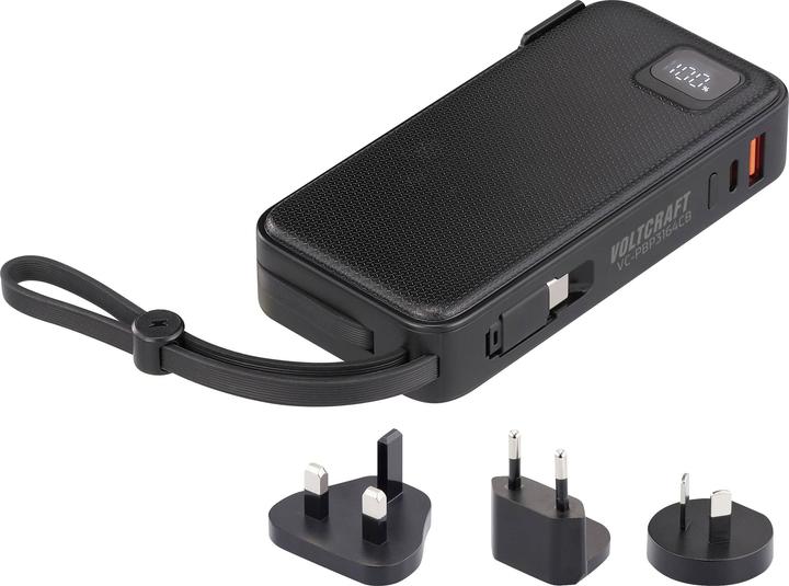 Image du produit Voltcraft VC-PBP3164CB Powerbank 10000 mAh Li-Ion Schwarz (10000 mAh)
