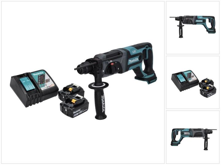 Actual product image Makita DHR 241 RG cordless hammer drill 18 V 2.0 J SDS plus + 2x battery 6.0 Ah + charger (Rechargeable battery operated)