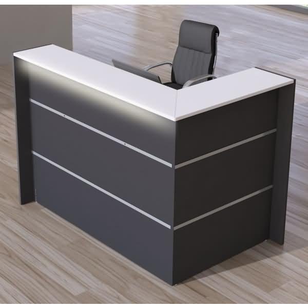 Produktbild Kerkmann BARI Empfangstheke anthrazit, weiss 150,0 x 95,0 x 108,0 cm (150 x 95 x 108 cm)