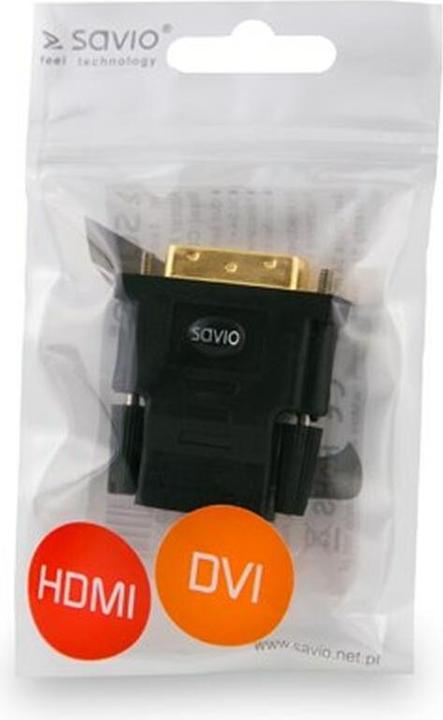 Image du produit Savio CL-21 cable changeur de genre DVI HDMI Noir (DVI, 10 cm)