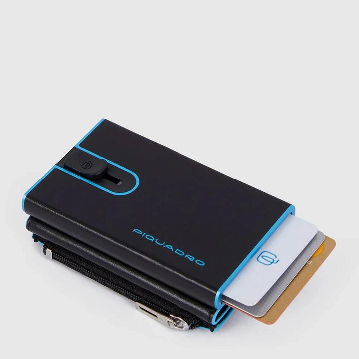 Actual product image Piquadro Blue Square Compact Wallet