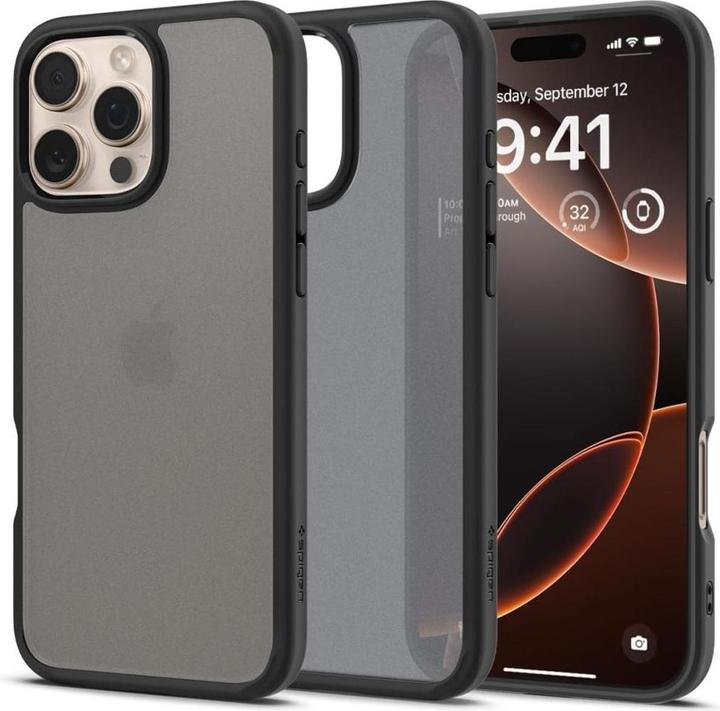 Actual product image Spigen Ultra Hybrid iPhone 16 Pro Max frost black ACS07995 (Apple iPhone 16 Pro Max)