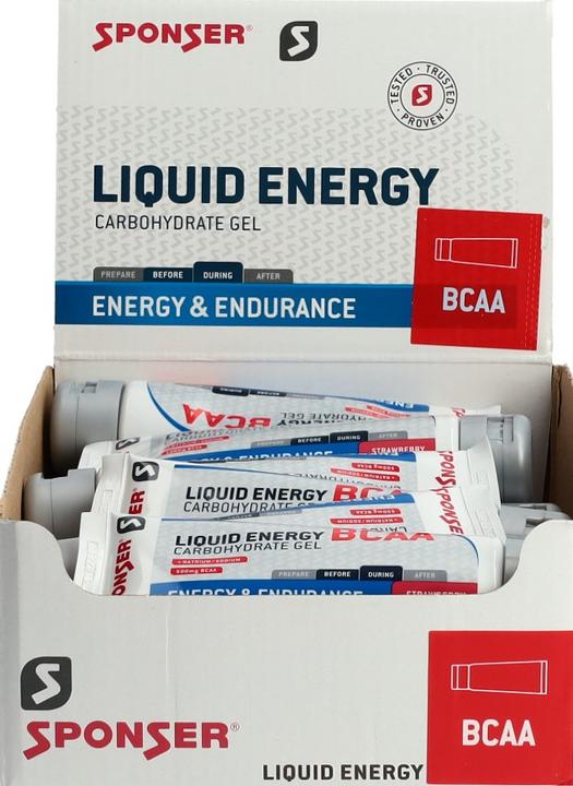 Produktbild Sponser Display Liquid Energy (Banane, Erdbeere, 18 Stk., 1260 g)