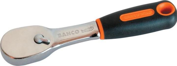 Produktbild Bahco Birnenförmige 1/4"-Umschaltknarre mit 72 Zähnen und 5°-Rückschwenkwinkel, 120 mm (1/4")