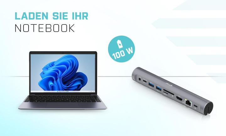Actual product image i-tec Notebook Stand Dock (USB-C, 8 ports)