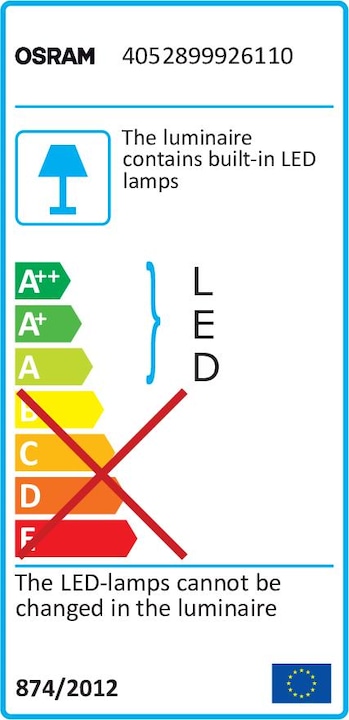 Energy Label Osram Lightify Flex RGBW (18 W, 839 lm)