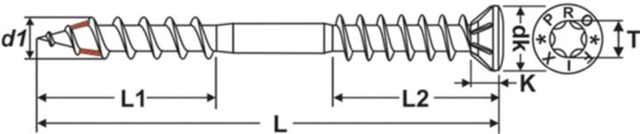 Image du produit Profix Vis de façades PRO-CUT-UNX (200 Vis par pièce)