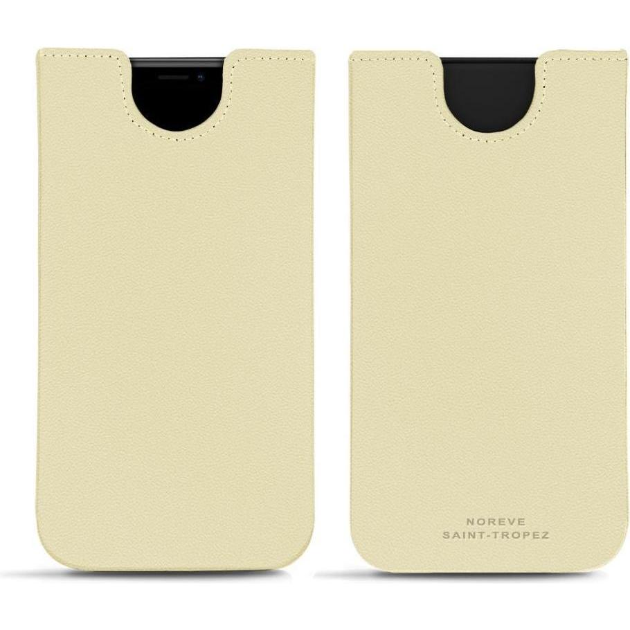 Noreve Lederschutzhülle (Apple iPhone XR), Smartphone Hülle, Beige