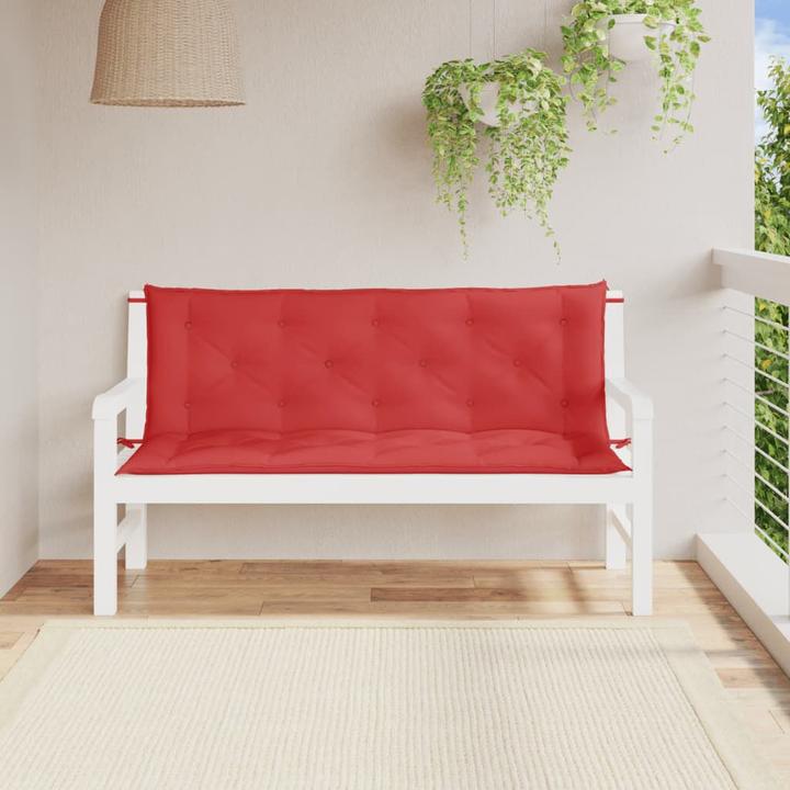 Actual product image vidaXL Garden bench cushions 2 pcs. O x ford fabric (150 x 50 x 7 cm)