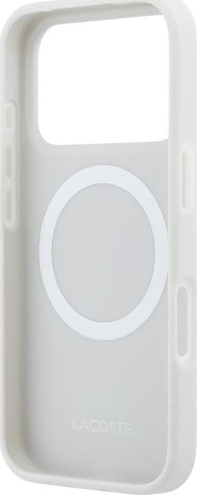 Actual product image Lacoste Case Petit Pique Lacquer Logo MagSafe for iPhone 17 Pro lightgrey (Apple iPhone 17 Pro)