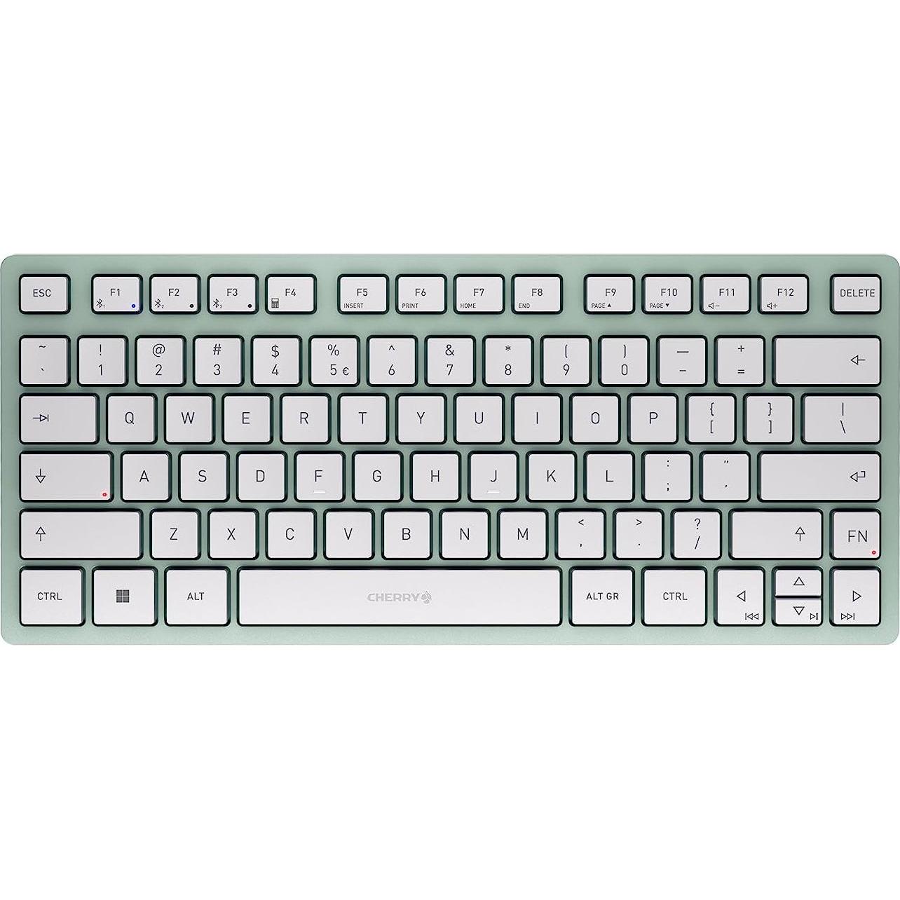 CHERRY KW 7100 Mini (Eng. Int., Kabellos), Tastatur, Grün