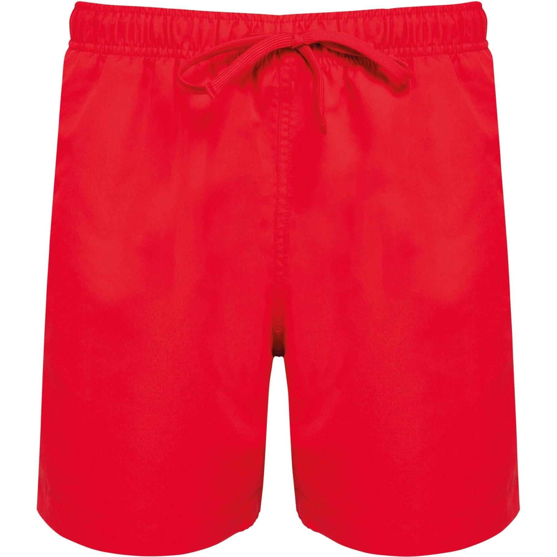 Kariban, Herren, Badehose, Ökologisch verantwortungsvolle Badeshorts, Rot, (S)